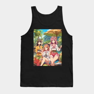 Anime All Day anime girls  collor Tank Top